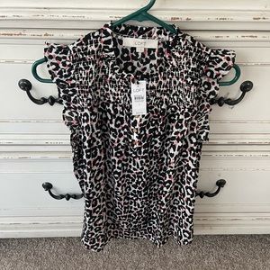 Loft Leopard Blouse